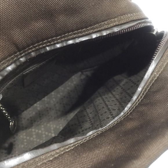 Gucci brown nylon and leather vintage mini satchel bag - Picture 9 of 11